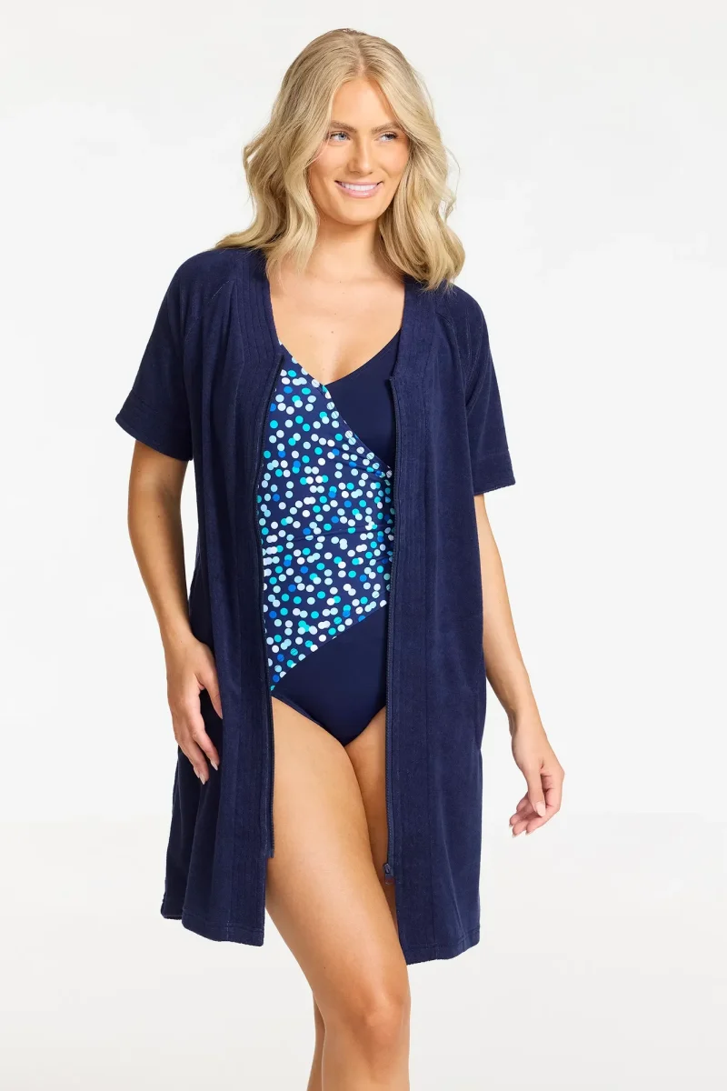 Rock i frotté Grebbestad - Navy - Bild 5