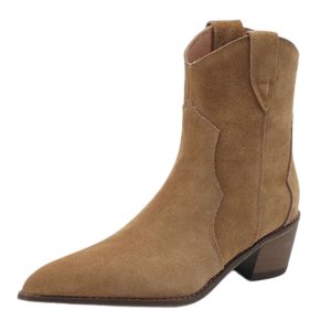 Dams klassiska western mocka chelsea ankelboots