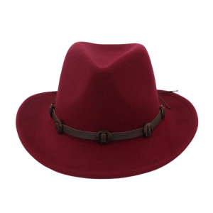 Filt cowboyhatt med läderspänneband