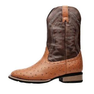 Herr retro patchwork broderade western cowboy boots