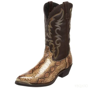Herr serpentinsbroderade cowboy boots