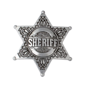Sheriffstjärnbadge västerländskt bältespänne för män