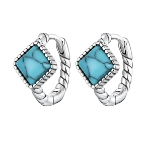 Västlig vintage sterlingsilver turkos ringörhängen